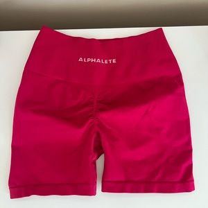 alphalete amplify shorts pink